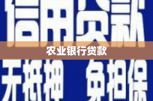 高碑店农业银行贷款