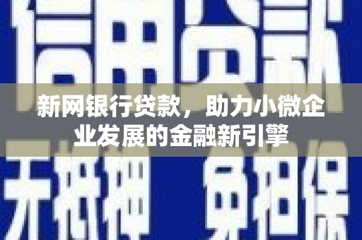 南票新网银行贷款，助力小微企业发展的金融新引擎