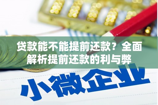台儿庄贷款能不能提前还款？全面解析提前还款的利与弊