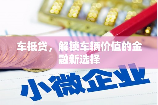 南阳车抵贷，解锁车辆价值的金融新选择