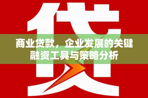 清河商业贷款，企业发展的关键融资工具与策略分析