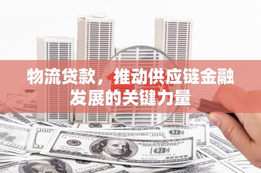 琉球物流贷款，推动供应链金融发展的关键力量