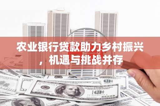 车城农业银行贷款助力乡村振兴，机遇与挑战并存