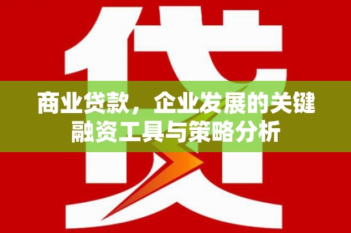 自贡商业贷款，企业发展的关键融资工具与策略分析