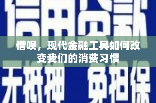 安宁借呗，现代金融工具如何改变我们的消费习惯