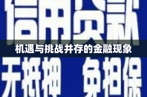 萨嘎机遇与挑战并存的金融现象
